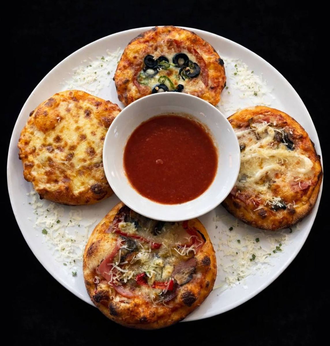 Mini Pizza Mix cu sos de roșii /4 buc